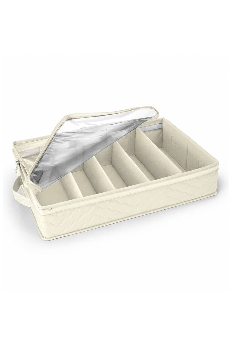 Fabric Flatware Storage Chest, Main, color, BEIGE