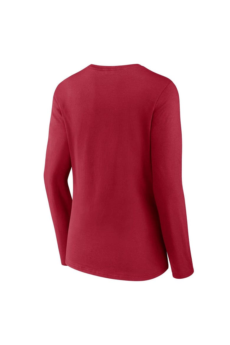 Women's Fanatics Branded Red Tampa Bay Buccaneers Hometown Sweep Long Sleeve V-Neck T-Shirt, Alternate, color, Red