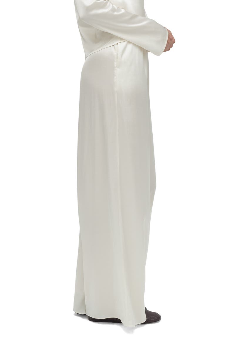 Tribeca Wide Leg Satin Pants, Alternate, color, IVORY