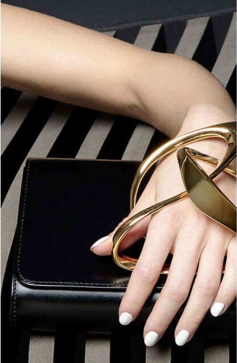 PERRIN PARIS ZAHA HADID LOOP CLUTCH, Alternate, color, White