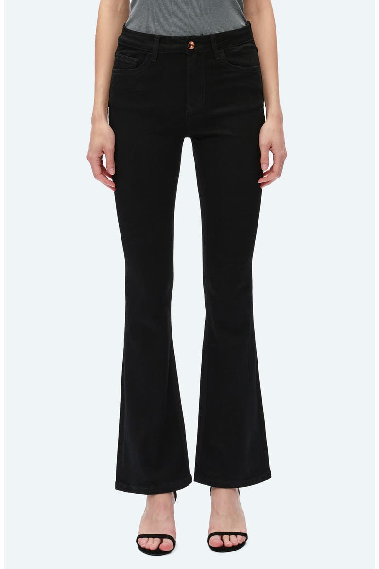 High Waist Bootcut Jeans, Main, color, SOLID BLACK