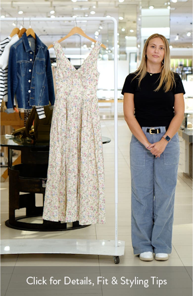 Veda Floral Print Sleeveless Maxi Dress, sales video thumbnail