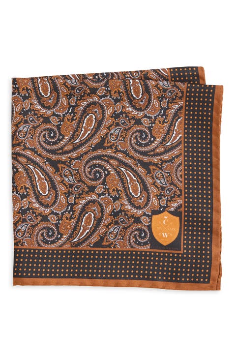 Paisley Silk Pocket Square