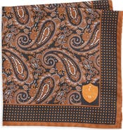 CLIFTON WILSON Paisley Silk Pocket Square
