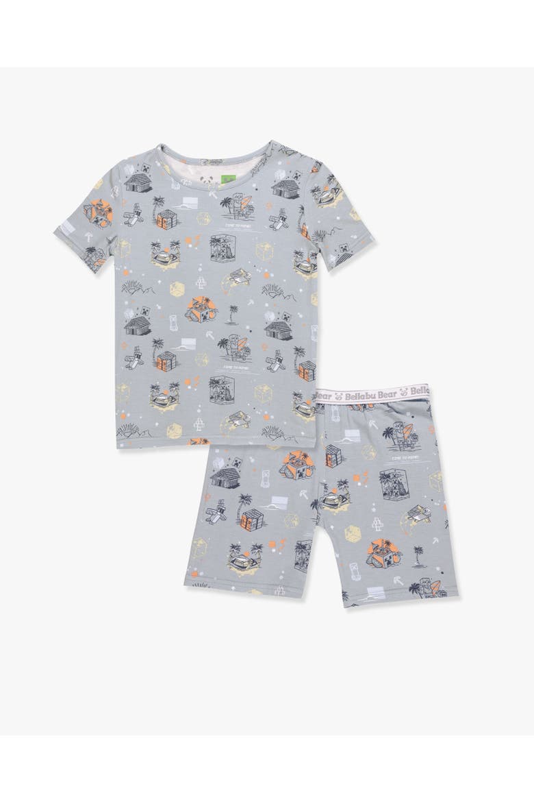 Minecraft Time to Mine Kids 2-Piece Short Sleeve & Shorts Pajama Set, Main, color, Minecraft: Time to Mine