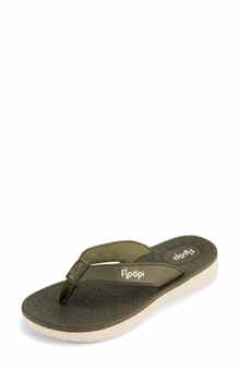 Faux Leather Thong Sandal