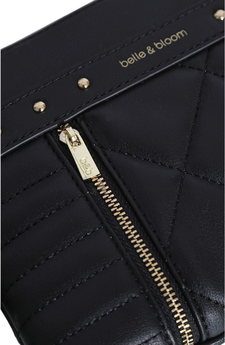 Belle & Bloom Be Mine Quilted Pouch, Alternate, color, Black
