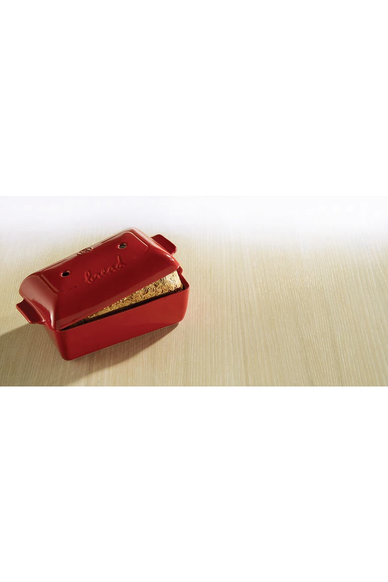 Bread Loaf Baker With Lid, Alternate, color, Burgundy