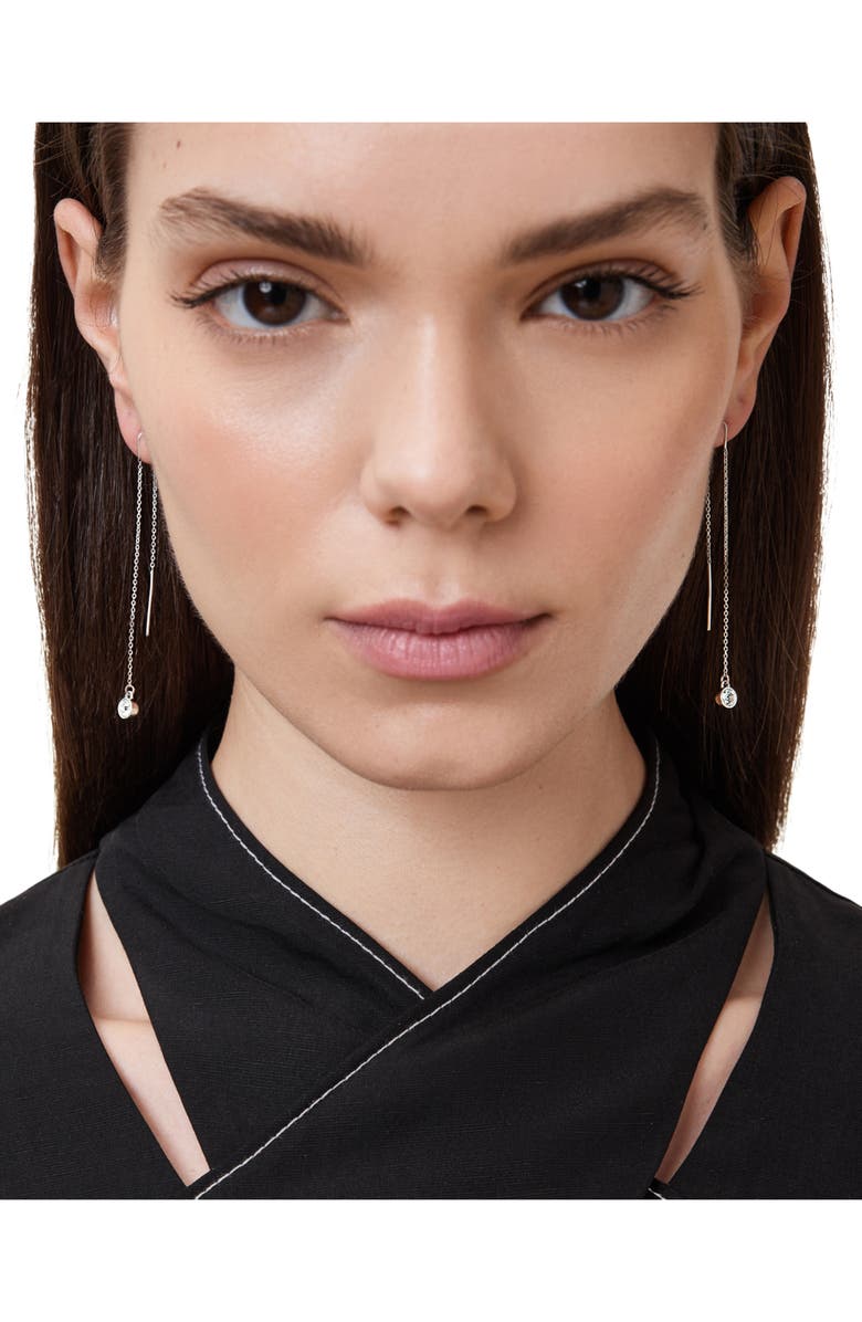 AllSaints Crystal Drop Threader Earring, Alternate, color, 