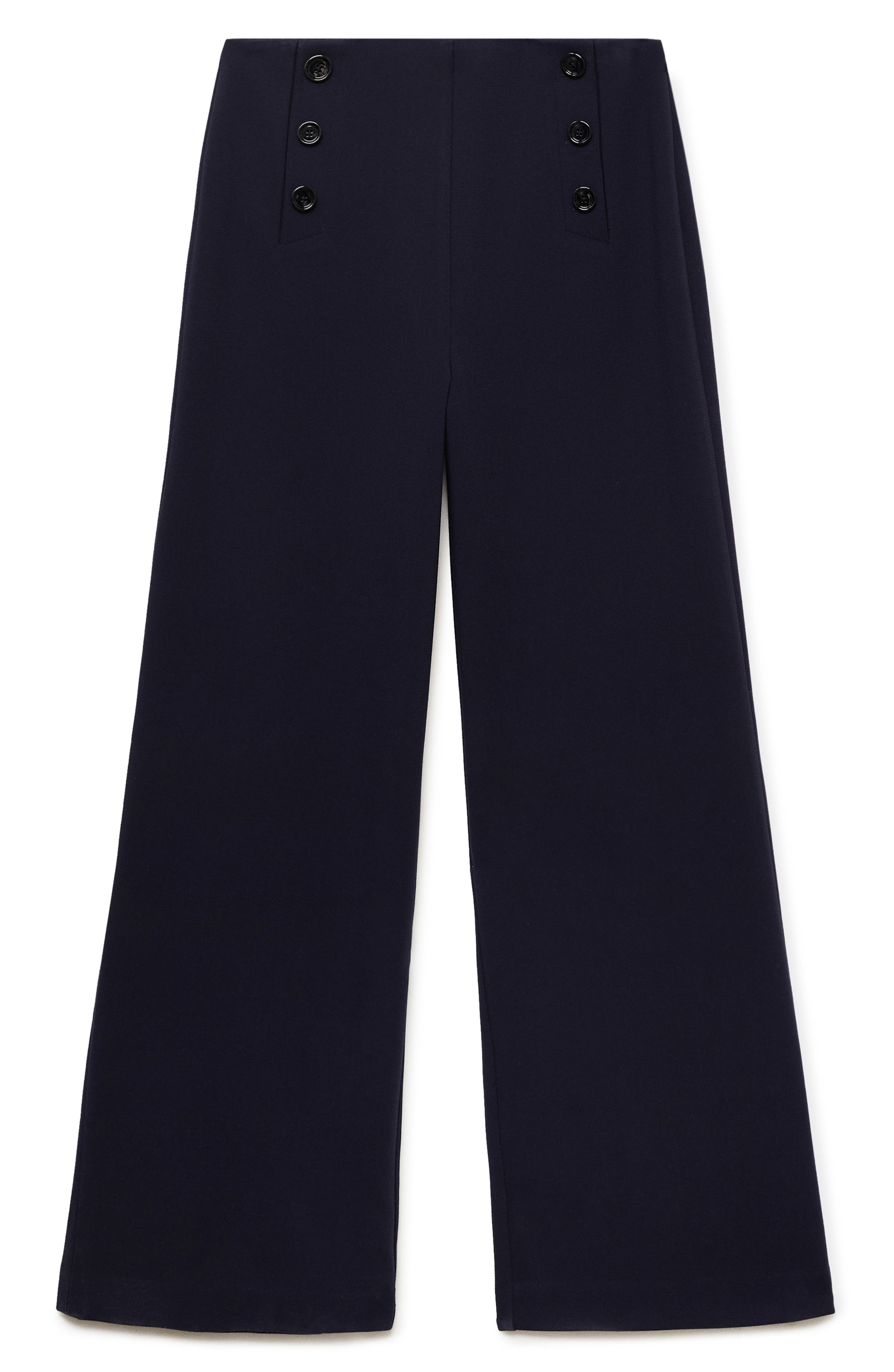 Button Wide Leg Pants - image 4