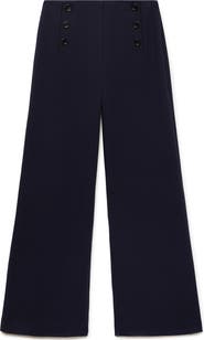 MANGO Button Wide Leg Pants
