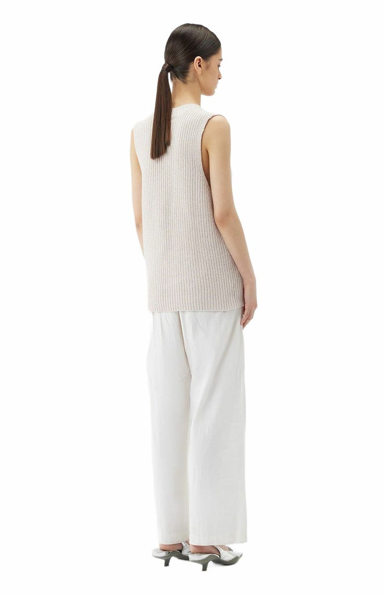 GOBI Mongolian Cashmere Cotton Cashmere Vest, Alternate, color, Lavender Blue