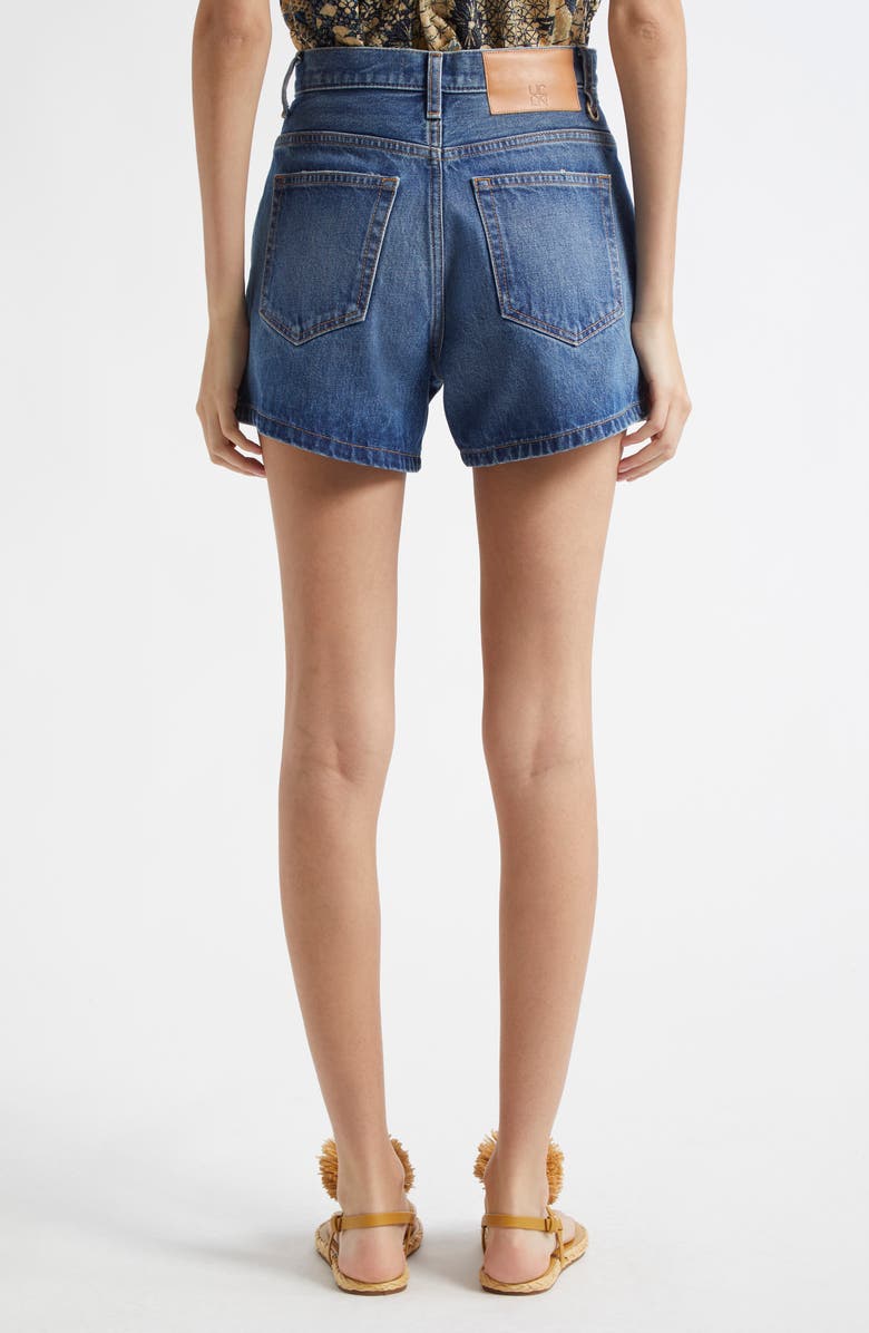 Ulla Johnson The Greta Denim Shorts, Alternate, color, Danube