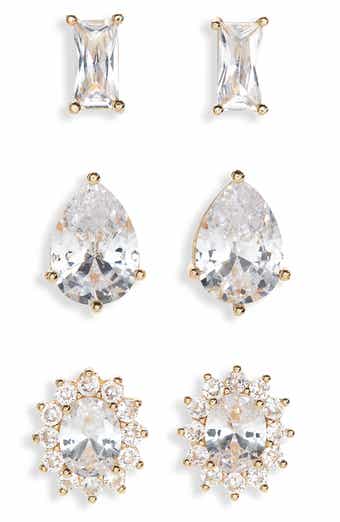 Tasha Set of 3 Mixed Crystal Stud Earrings
