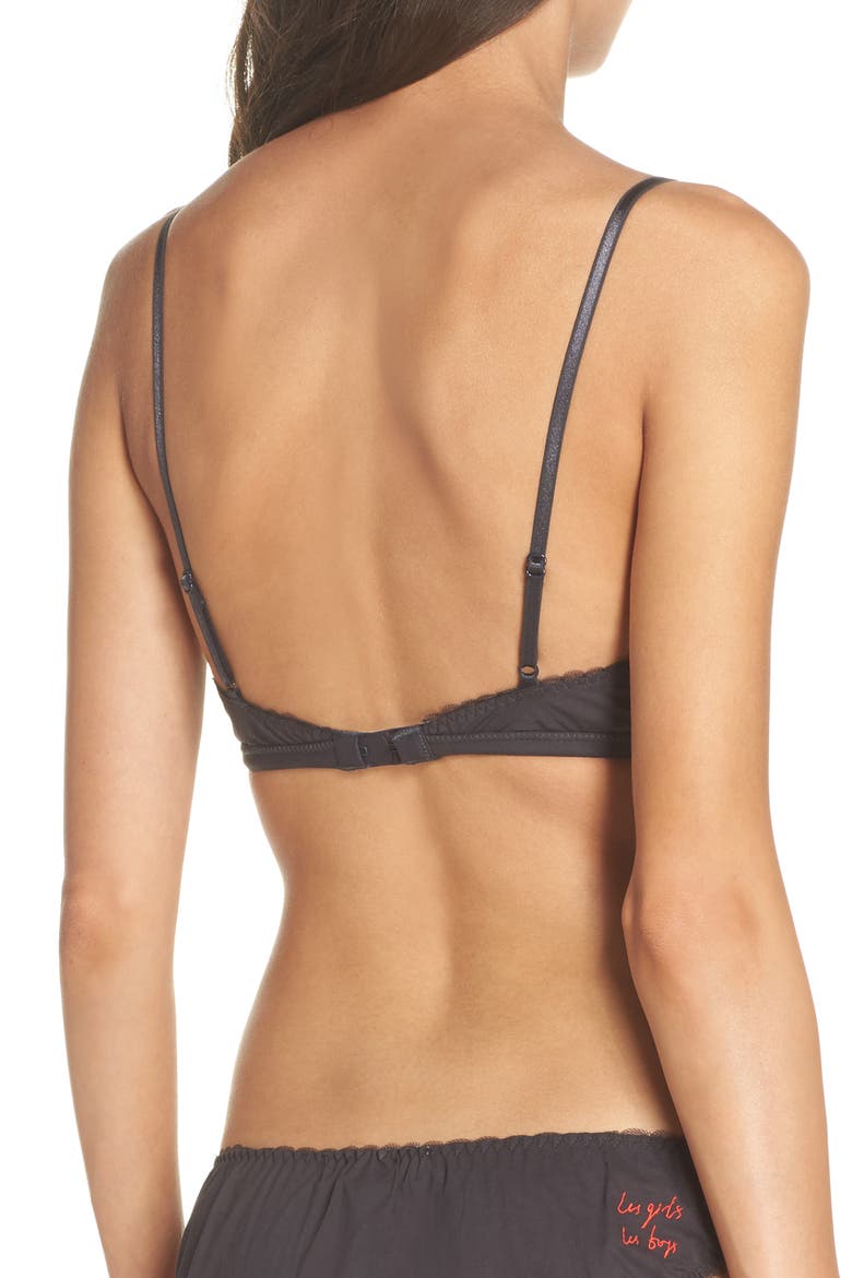 Triangle Bralette, Alternate, color, DARK CHARCOAL
