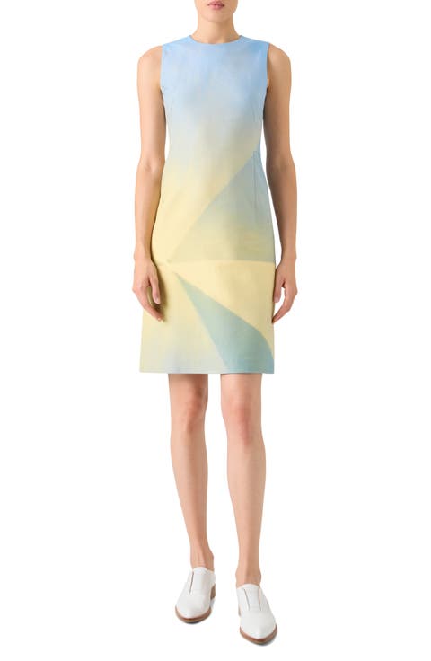 Sunbeam Double Face Silk & Cotton Blend Sheath Dress