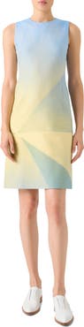 Akris Sunbeam Double Face Silk & Cotton Blend Sheath Dress