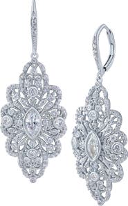 JARDIN Open Work Filagree Drop Earrings