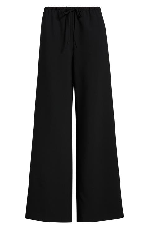 Icon Twill Pull-On Wide Leg Pants