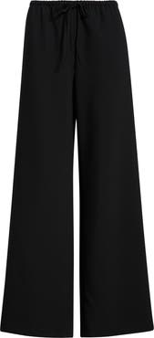 Open Edit Icon Twill Pull-On Wide Leg Pants