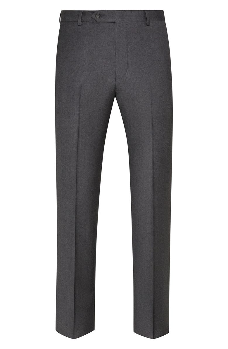 Samuelsohn Men's Flat Front Wool Pants, Main, color, 