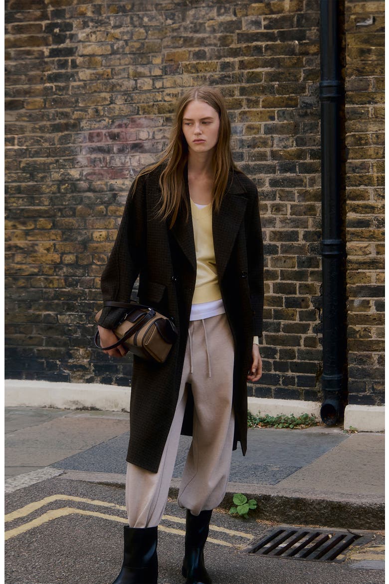Picarol Wool Blend Coat, Alternate, color, CHOCOLATE