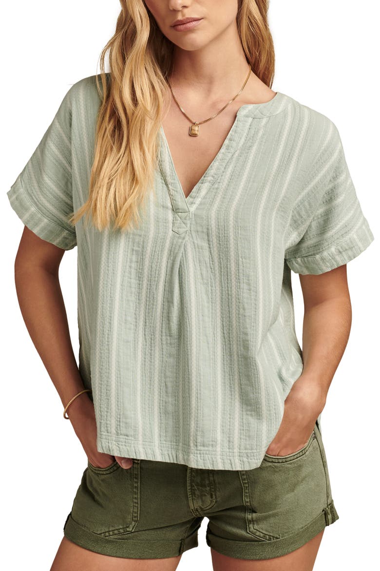 Stripe Dolman Sleeve Top, Main, color, GRAY MIST