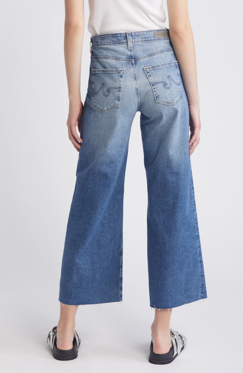 AG Saige Crop Raw Hem Wide Leg Jeans, Alternate, color, 17 Years Wilshire