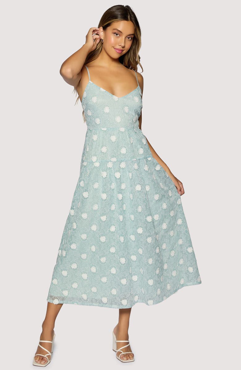 Lost + Wander Eternal Spring Floral Appliqué Maxi Dress, Alternate, color, Light-Blue