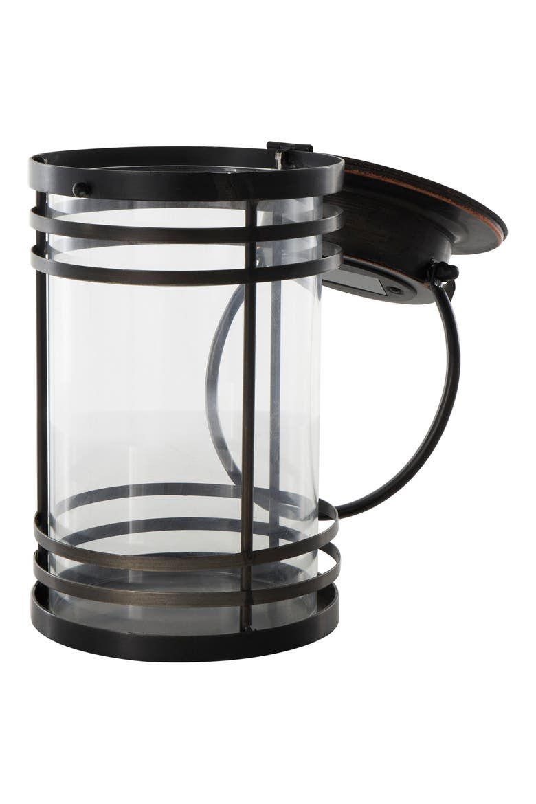 Metal Candle Lantern, Alternate, color, BLACK