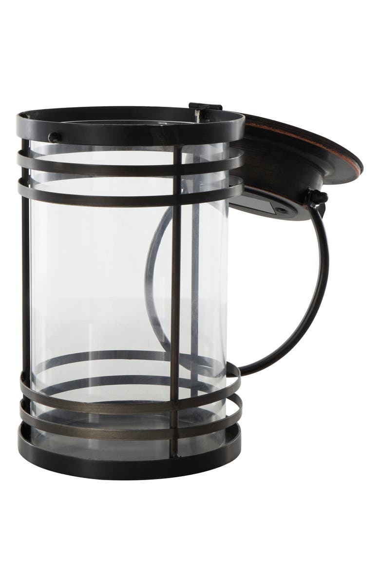 GINGER BIRCH STUDIO Metal Candle Lantern, Alternate, color, Black