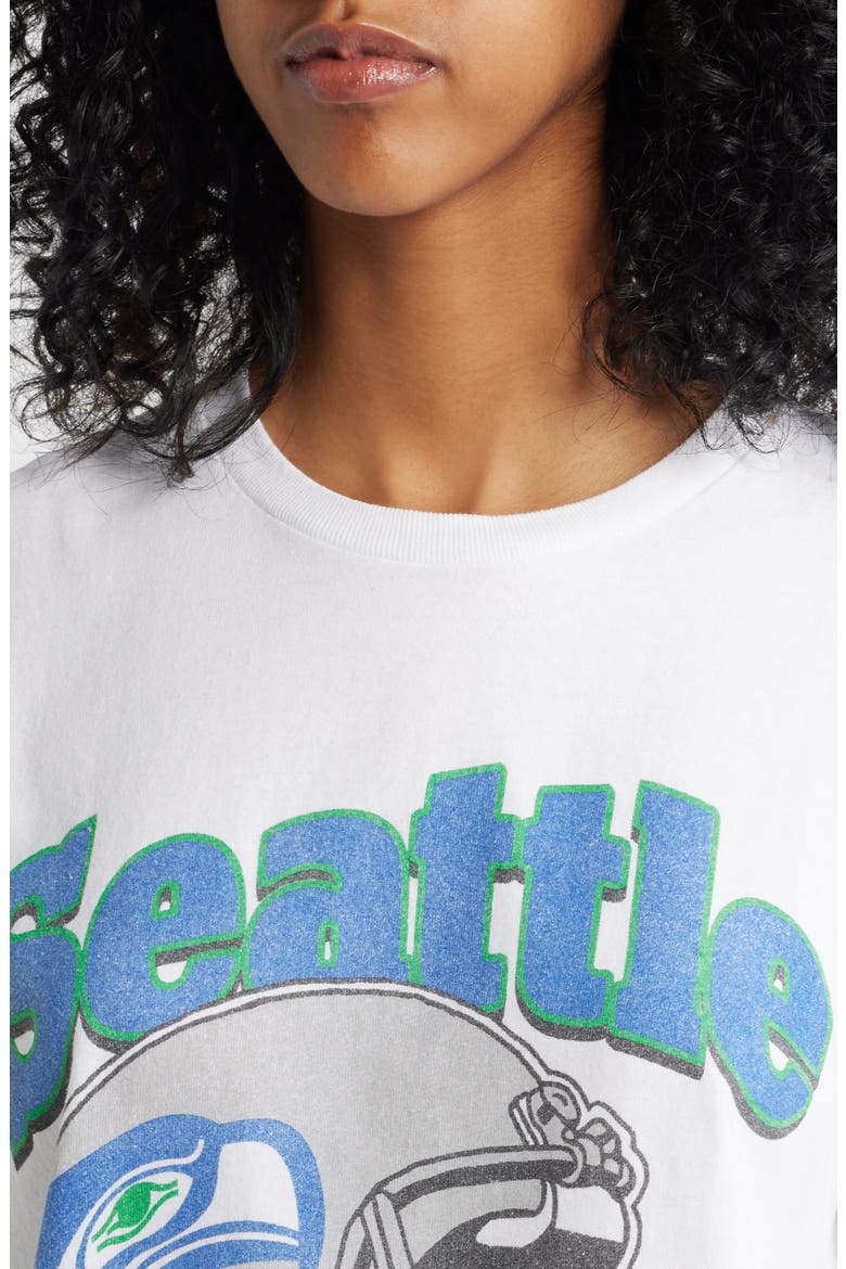 Seattle Seahawks Helmet Cotton Graphic T-Shirt, Alternate, color, WHITE