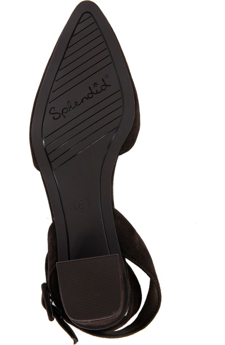 Splendid Lisetta Pointed Toe Ankle Wrap Pump, Alternate, color, Dark Chocolate