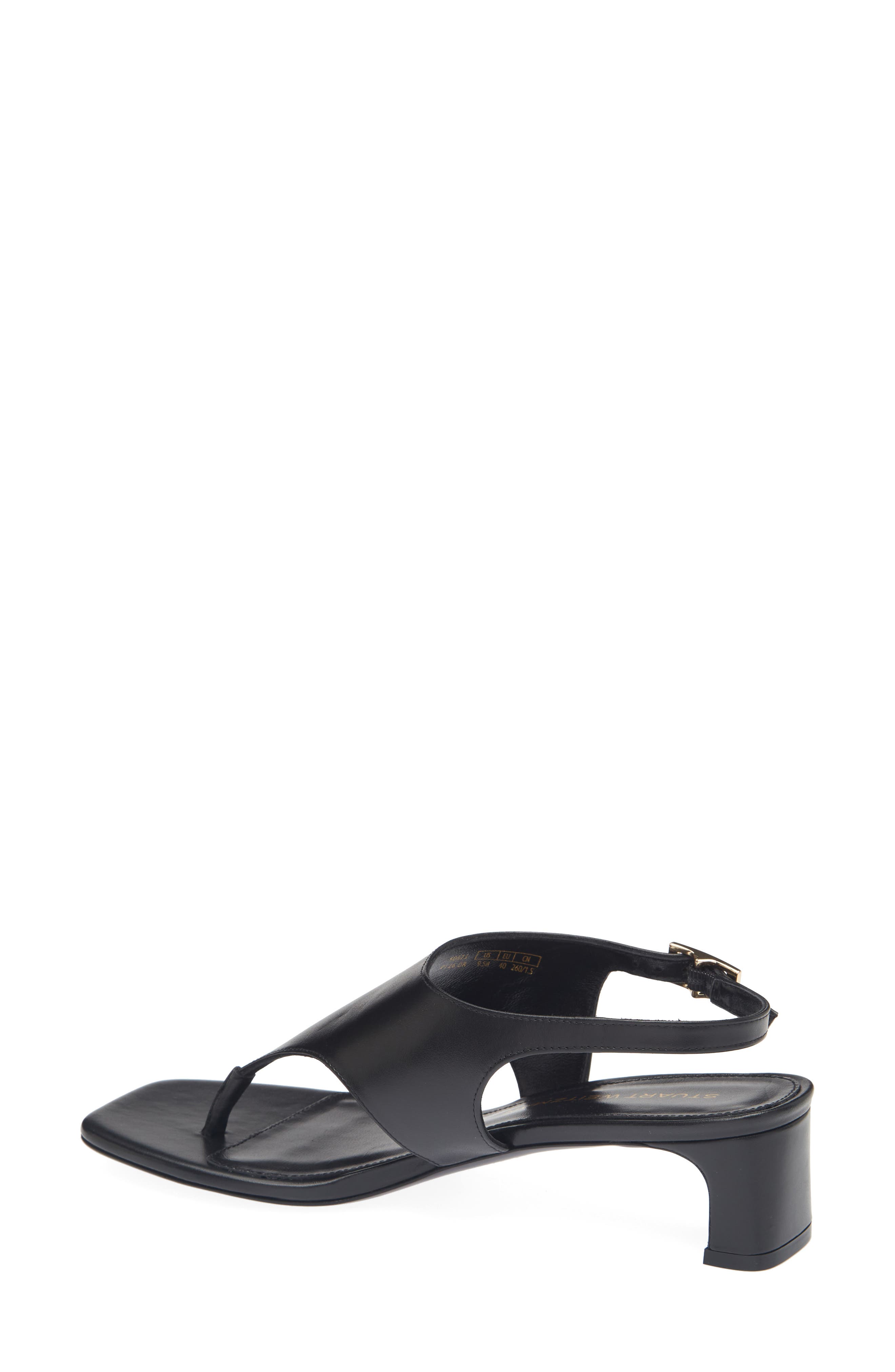 Stuart Weitzman Ankle Strap Sandal, Alternate, color, Black