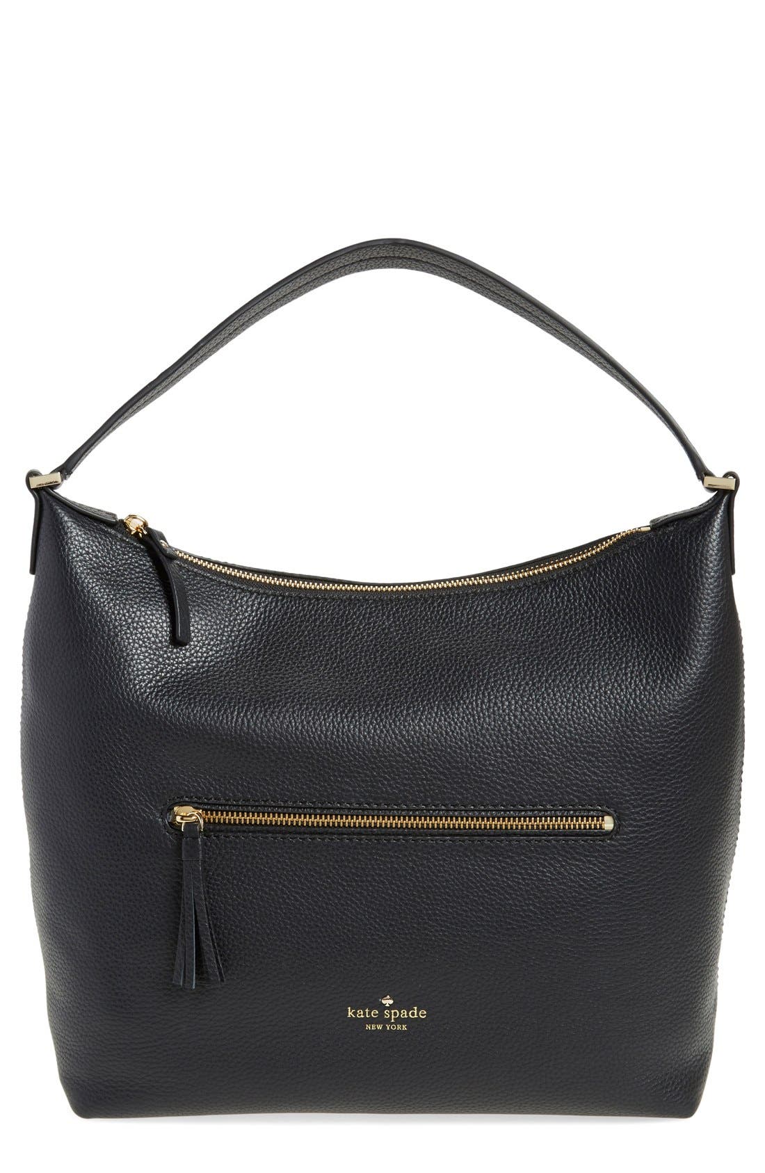 Kate Spade New York 'spencer court - caren' leather hobo, Main, color, 