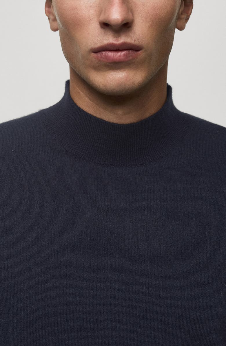 MANGO Mock Neck Cashmere Sweater, Alternate, color, 