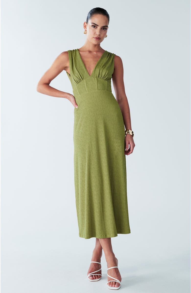 BWLDR Camile Dress, Alternate, color, Olive Green