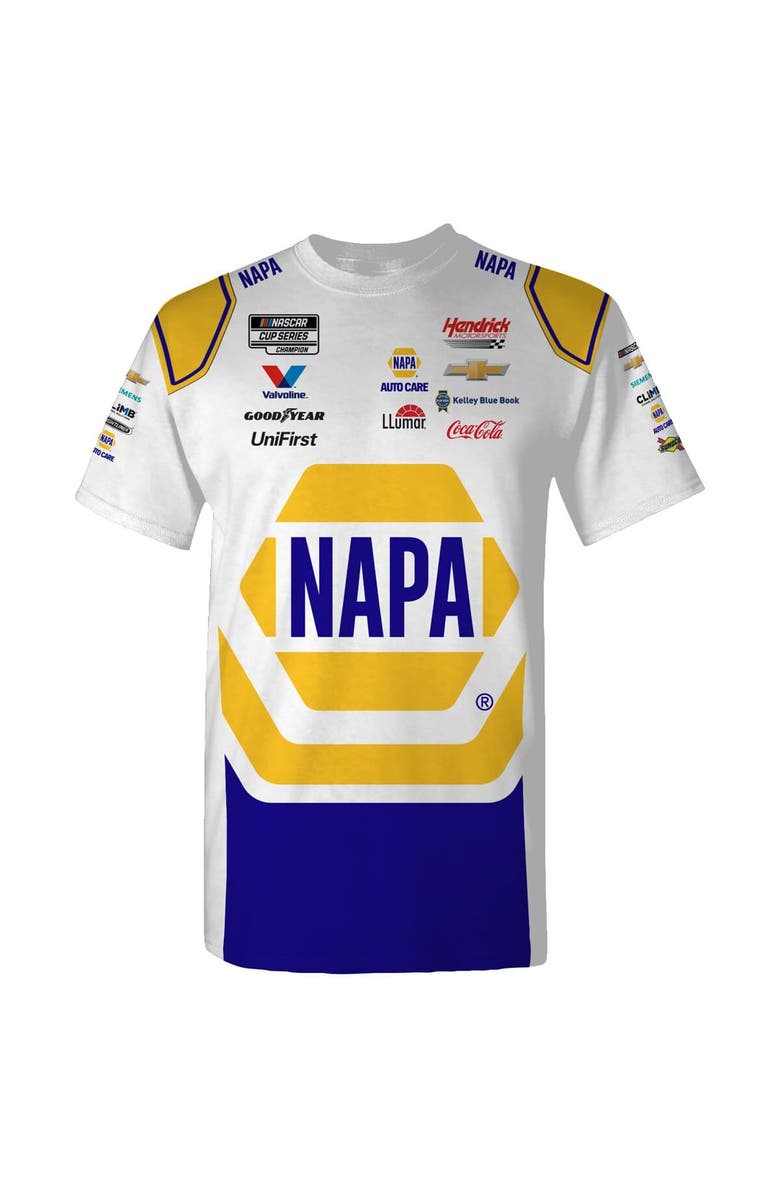 HENDRICK MOTORSPORTS TEAM COLLECTION Men's Hendrick Motorsports Team Collection White Chase Elliott NAPA Uniform T-Shirt, Alternate, color, White