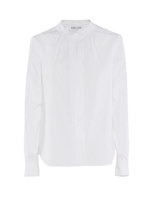 Callas Milano Olympia Poplin Blouse In White