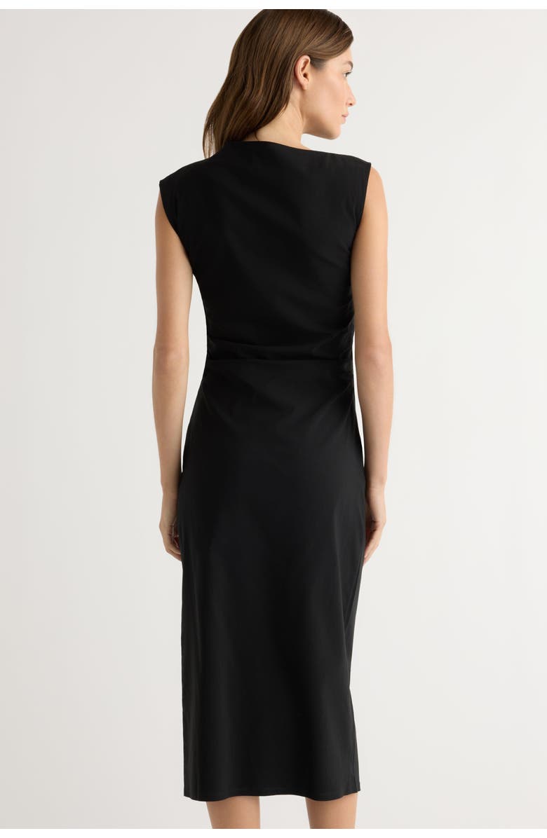 Modern Citizen Manon Asymmetric-Neck Ruched Dress, Alternate, color, Black