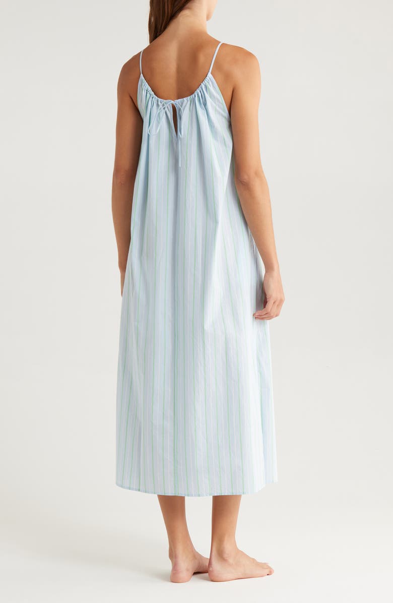 Lunya Airy Cotton Nightgown, Alternate, color, Azure Stripe