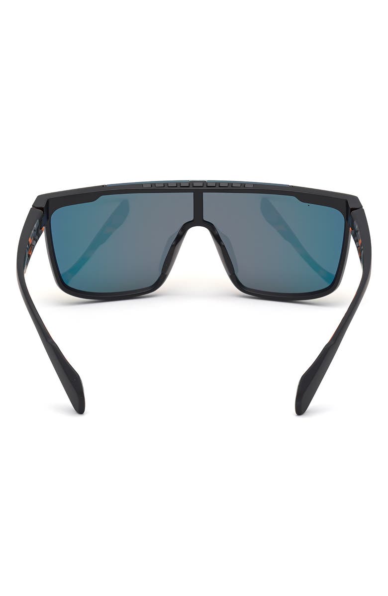 adidas Shield Sunglasses, Alternate, color, Matte Black / Brown Mirror