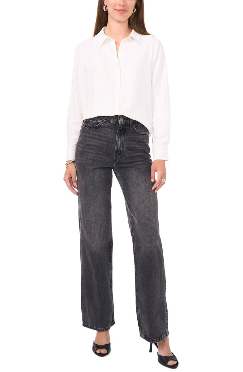 Vince Camuto Foil Stripe Button-Up Shirt, Alternate, color, 