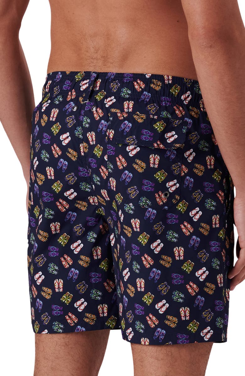 Bugatchi Cosmo Print Swim Trunks, Alternate, color, 