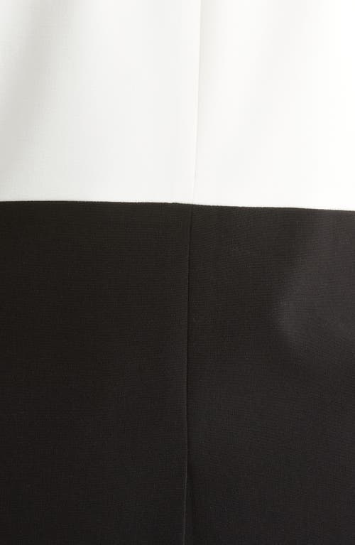 Tahari Asl Colorblock Blazer In White Black