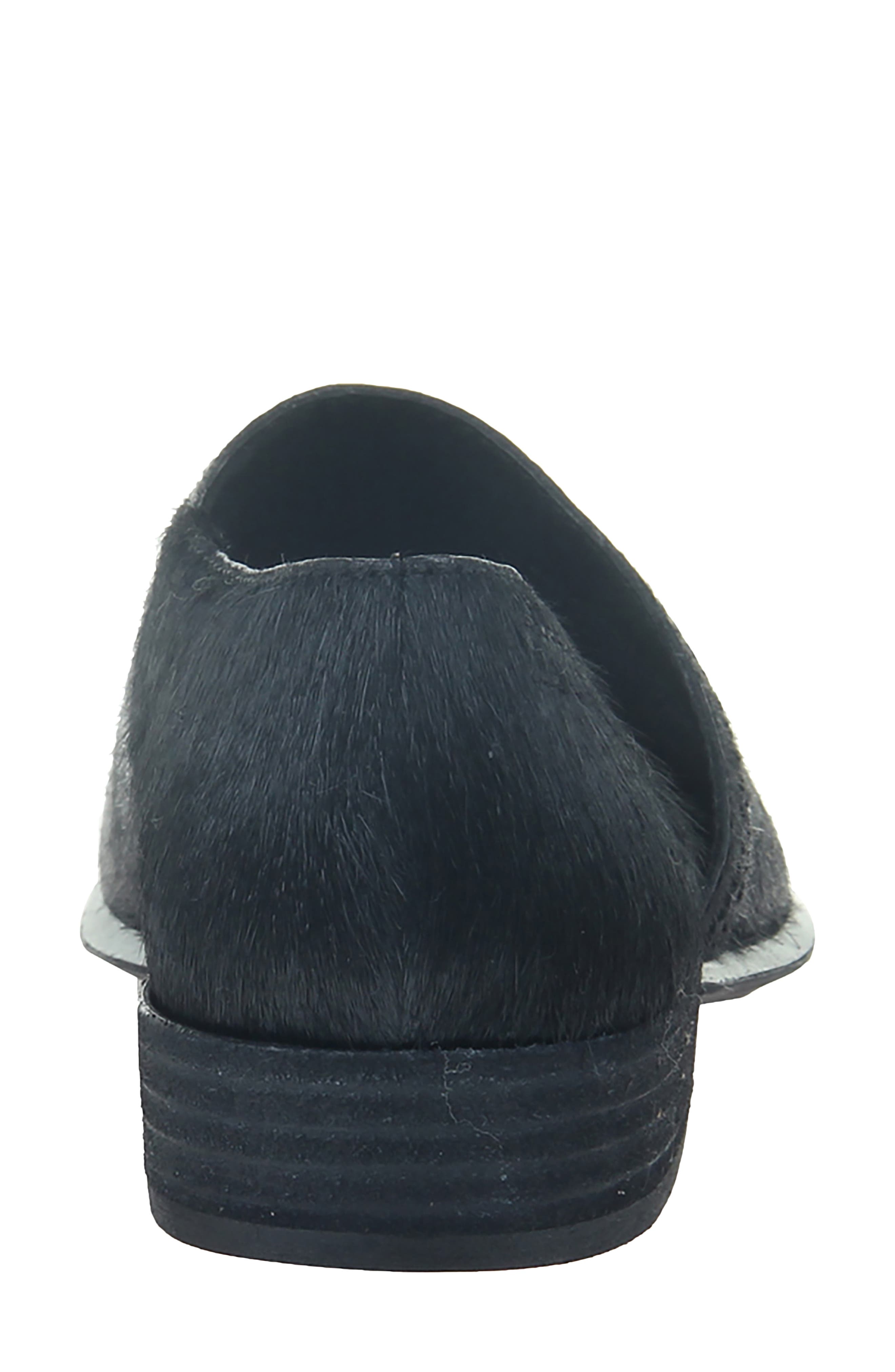 Coyote Half d'Orsay Genuine Calf Hair Shoe, Alternate, color, BLACK CALF HAIR