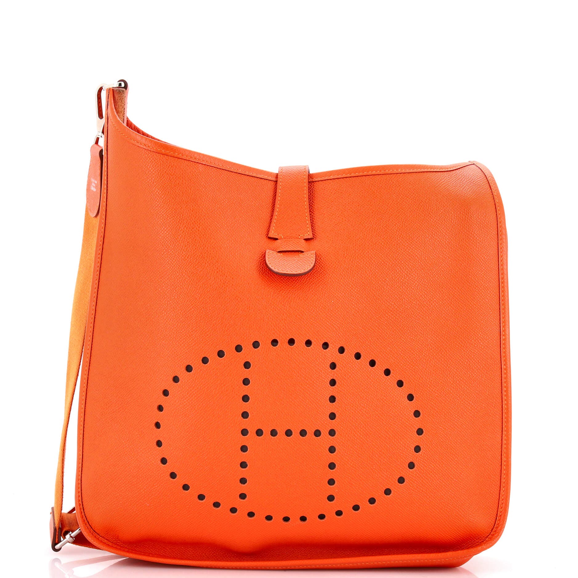 Pre-Owned Hermes Evelyne Bag Gen III Epsom GM, Main, color, Feu