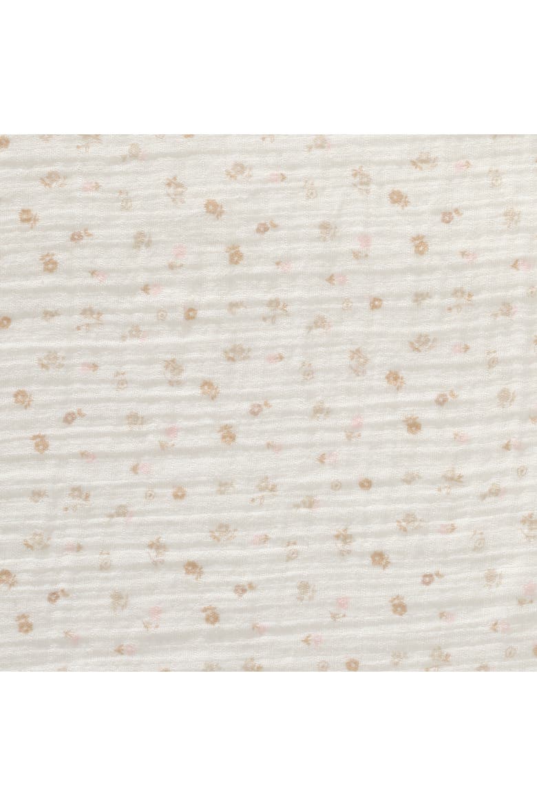 Signature 2-Pack Organic Muslin Lamb/Floral Swaddle Blankets, Alternate, color, White