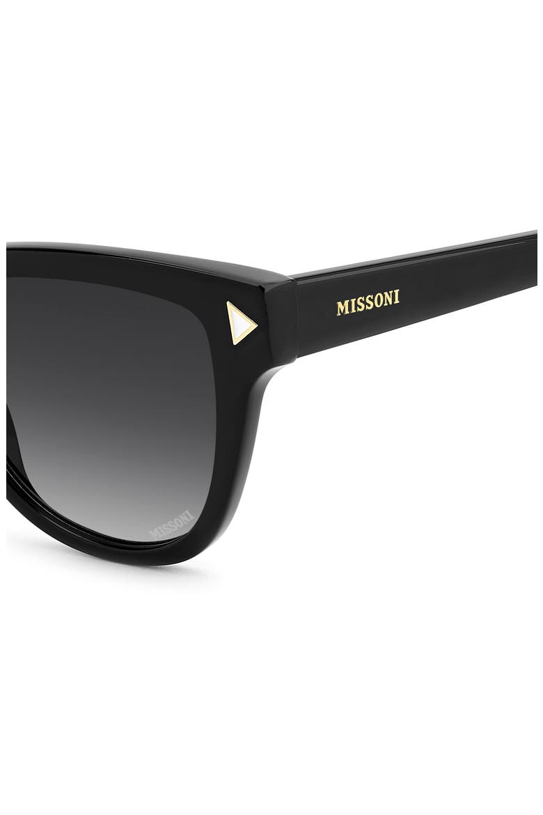 53mm Cat Eye Sunglasses, Alternate, color, BLACK/ DARK GREY