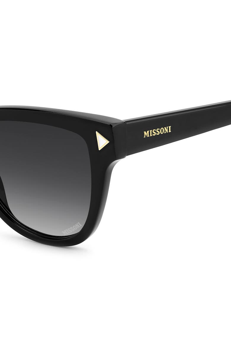 Missoni 53mm Cat Eye Sunglasses, Alternate, color, Black/ Dark Grey